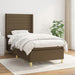 Pat box spring cu saltea, maro închis, 90x190 cm, textil - WALTI WALTI