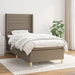 Pat box spring cu saltea, gri taupe, 90x200 cm, textil - WALTI WALTI