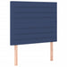 Pat box spring cu saltea, albastru, 90x200 cm, textil - WALTI WALTI