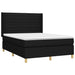 Pat box spring cu saltea, negru, 140x190 cm, textil - WALTI WALTI