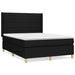 Pat box spring cu saltea, negru, 140x200 cm, textil - WALTI WALTI