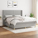 Pat continental cu saltea, gri deschis, 160x200 cm, textil - WALTI WALTI