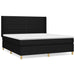 Pat box spring cu saltea, negru, 160x200 cm, textil - WALTI WALTI