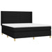 Pat box spring cu saltea, negru, 160x200 cm, textil - WALTI WALTI