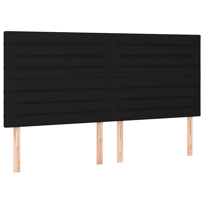 Pat box spring cu saltea, negru, 160x200 cm, textil - WALTI WALTI