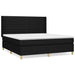Pat box spring cu saltea, negru, 180x200 cm, catifea - WALTI WALTI
