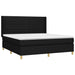 Pat box spring cu saltea, negru, 180x200 cm, catifea - WALTI WALTI