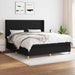 Pat box spring cu saltea, negru, 180x200 cm, catifea - WALTI WALTI