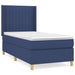 Pat box spring cu saltea, albastru, 80x200 cm, textil - WALTI WALTI