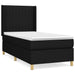 Pat box spring cu saltea, negru, 90x190 cm, textil - WALTI WALTI