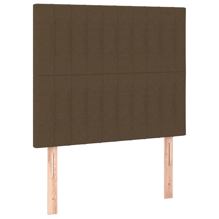 Pat box spring cu saltea, maro închis, 90x200 cm, textil - WALTI WALTI