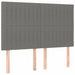 Pat box spring cu saltea, gri închis, 140x200 cm, textil - WALTI WALTI