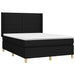 Pat box spring cu saltea, negru, 140x200 cm, textil - WALTI WALTI