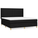 Pat box spring cu saltea, negru, 160x200 cm, textil - WALTI WALTI