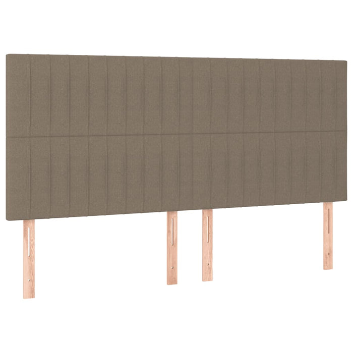 Pat box spring cu saltea, gri taupe, 160x200 cm material textil - WALTI WALTI