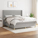 Pat continental, gri deschis, 180x200 cm, material textil - WALTI WALTI
