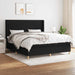 Pat box spring cu saltea, negru, 180x200 cm, catifea - WALTI WALTI