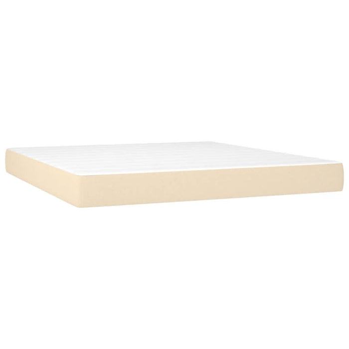 Pat continental cu saltea, crem, 180x200 cm, textil - WALTI WALTI
