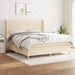 Pat continental cu saltea, crem, 180x200 cm, textil - WALTI WALTI
