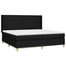Pat box spring cu saltea, negru, 200x200 cm, textil - WALTI WALTI