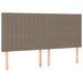 Pat box spring cu saltea, gri taupe, 200x200 cm, textil - WALTI WALTI