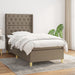 Pat box spring cu saltea, gri taupe, 80x200 cm, textil - WALTI WALTI