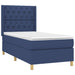 Pat box spring cu saltea, albastru, 80x200 cm, textil - WALTI WALTI