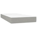 Pat box spring cu saltea, gri deschis, 90x190 cm, textil - WALTI WALTI