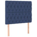 Pat box spring cu saltea, albastru, 90x190 cm, textil - WALTI WALTI