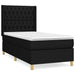 Pat box spring cu saltea, negru, 90x200 cm, textil - WALTI WALTI
