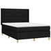 Pat box spring cu saltea, negru, 140x190 cm, textil - WALTI WALTI