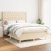 Pat continental cu saltea, crem, 140x200 cm, material textil - WALTI WALTI