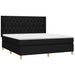 Pat box spring cu saltea, negru, 160x200 cm, textil - WALTI WALTI
