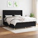 Pat box spring cu saltea, negru, 160x200 cm, textil - WALTI WALTI