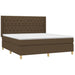 Pat box spring cu saltea, maro închis, 160x200 cm, textil - WALTI WALTI