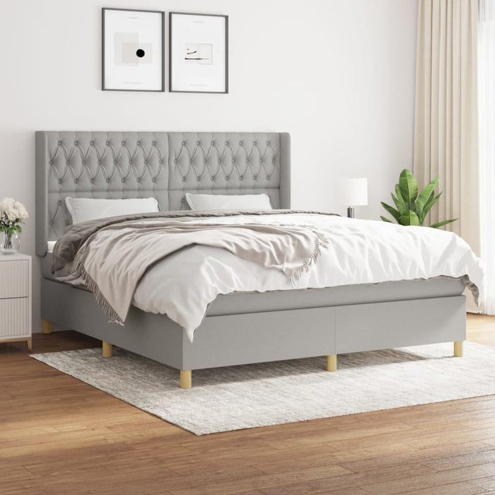 Pat continental, gri deschis, 180x200 cm, material textil - WALTI WALTI