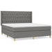 Pat box spring cu saltea, gri închis, 180x200 cm, textil - WALTI WALTI