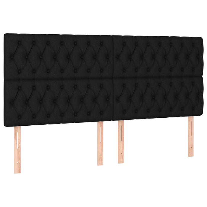 Pat box spring cu saltea, negru, 180x200 cm, catifea - WALTI WALTI
