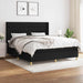 Pat box spring cu saltea, negru, 180x200 cm, catifea - WALTI WALTI