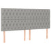 Pat box spring cu saltea, gri deschis, 200x200 cm, textil - WALTI WALTI