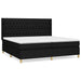 Pat box spring cu saltea, negru, 200x200 cm, textil - WALTI WALTI