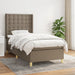 Pat box spring cu saltea, gri taupe, 80x200 cm, textil - WALTI WALTI