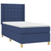 Pat box spring cu saltea, albastru, 80x200 cm, textil - WALTI WALTI