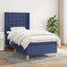 Pat box spring cu saltea, albastru, 80x200 cm, textil - WALTI WALTI