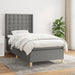 Pat box spring cu saltea, gri închis, 90x190 cm, textil - WALTI WALTI