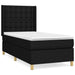 Pat box spring cu saltea, negru, 90x190 cm, textil - WALTI WALTI