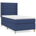Pat box spring cu saltea, albastru, 90x200 cm, textil - WALTI WALTI