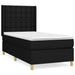 Pat box spring cu saltea, negru, 100x200 cm, textil - WALTI WALTI
