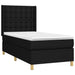 Pat box spring cu saltea, negru, 100x200 cm, textil - WALTI WALTI