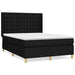 Pat box spring cu saltea, negru, 140x190 cm, textil - WALTI WALTI